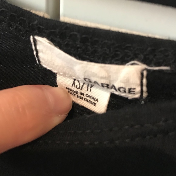 2/$25 Garage Black Long Sleeve Crop Top - Picture 3 of 4